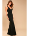 Melora Black Sleeveless Maxi Dress